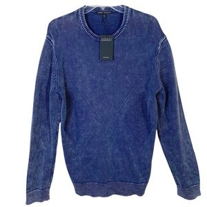 Robert Barakett Men's Franklin Pullover Sweater Vintage Blue Wash Size XL